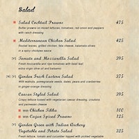 The Crown The Residency Towers Menu