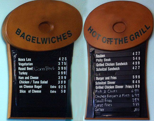 Bagel Boss menu