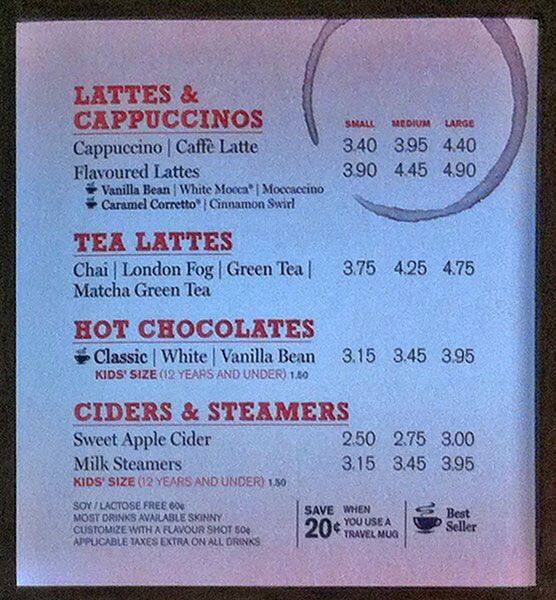 Bagel Boss menu