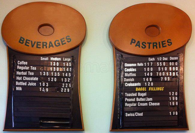 Bagel Boss menu