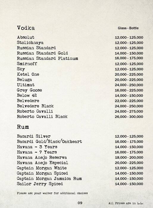 Chapter II menu