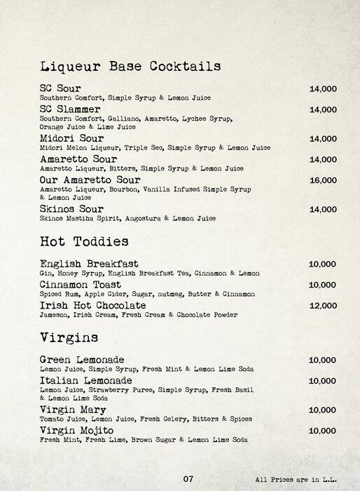 Chapter II menu