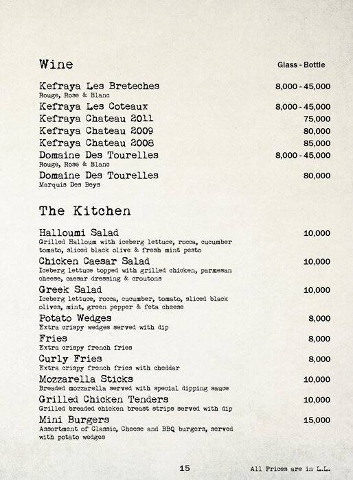 Chapter II menu
