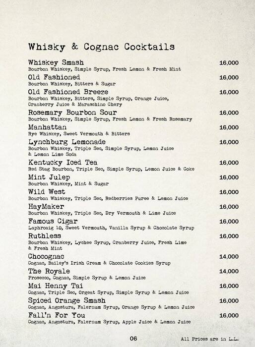 Chapter II menu