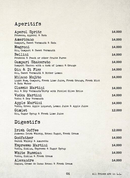 Chapter II menu