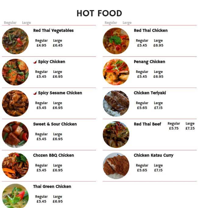 Chozen Noodle Menu, Menu for Chozen Noodle, King's Cross, London