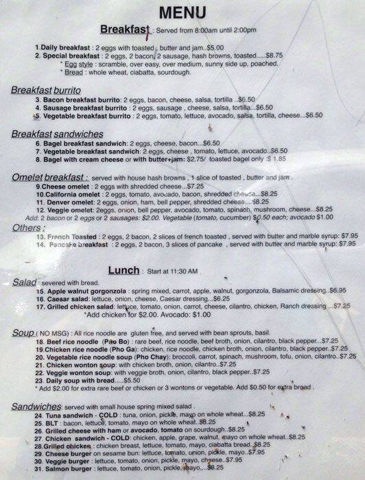 A'Cuppa Tea Menu, Menu for A'Cuppa Tea, Berkeley, Berkeley Urbanspoon