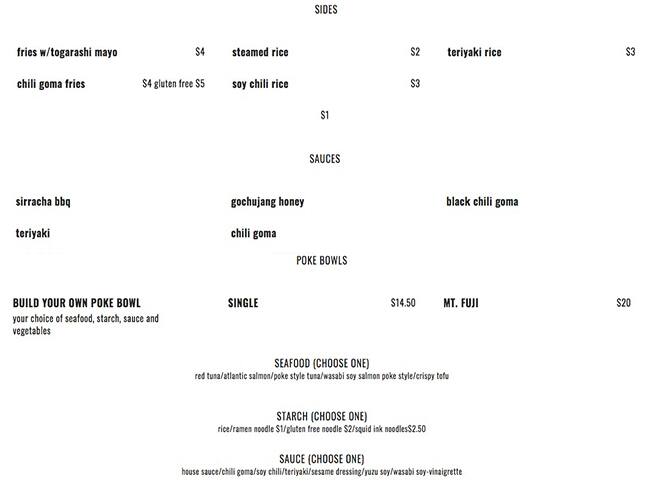 5s17 menu