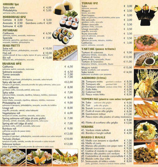 Menu di Nuovo Mitsui 