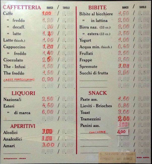 Menu de Ottaviani