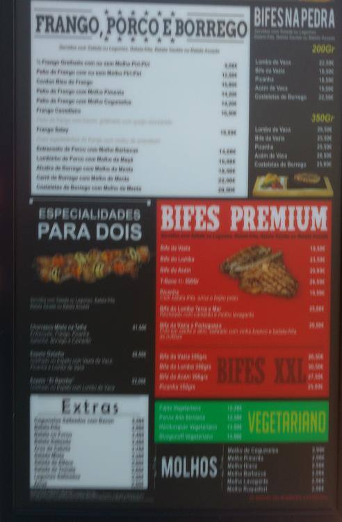 El Rancho меню