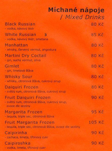 Jam Café menu