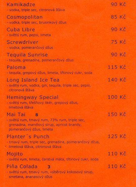 Jam Café menu