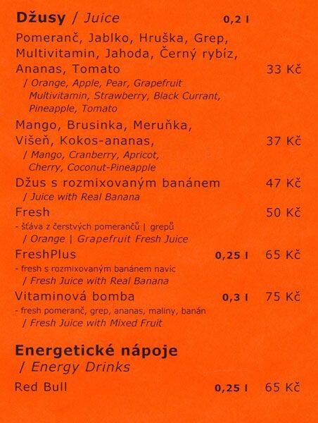 Jam Café menu
