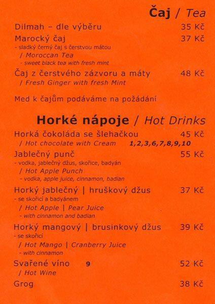 Jam Café menu
