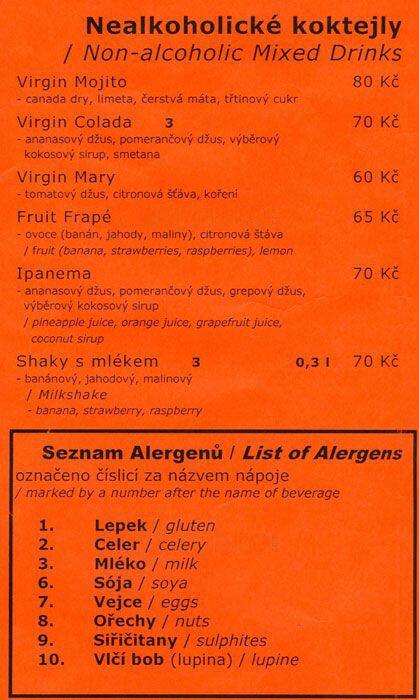 Jam Café menu