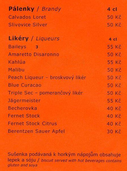 Jam Café menu