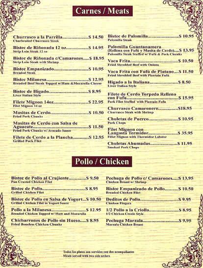 Menu at La Casita pub &amp; bar, Miami, NW 2nd St