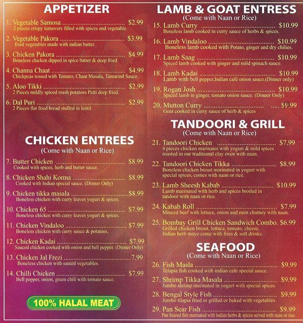 Indian Cafe Menu For Irving Urbanspoon Indian Cafe Irving Menu