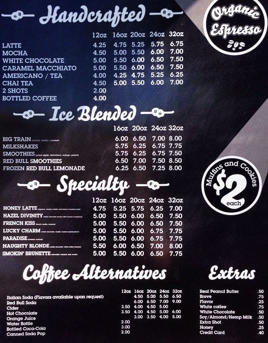 Showcase Coffee Menu, Menu for Showcase Coffee, Everett, Everett ...