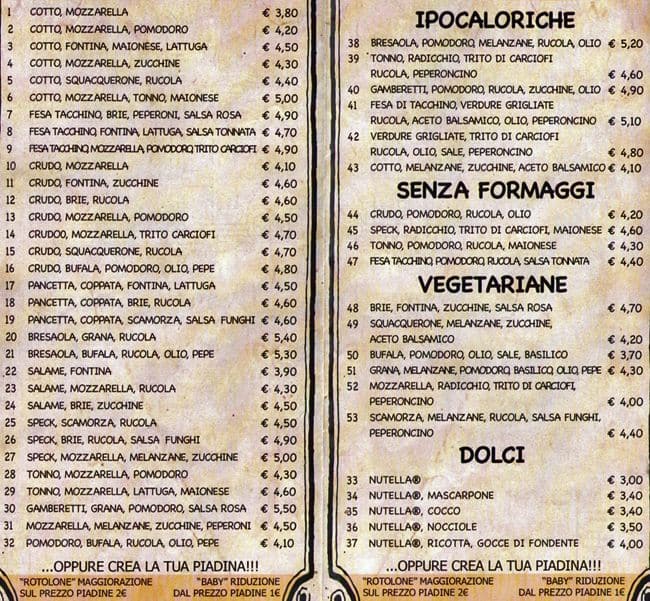 Menu di GianGusto 