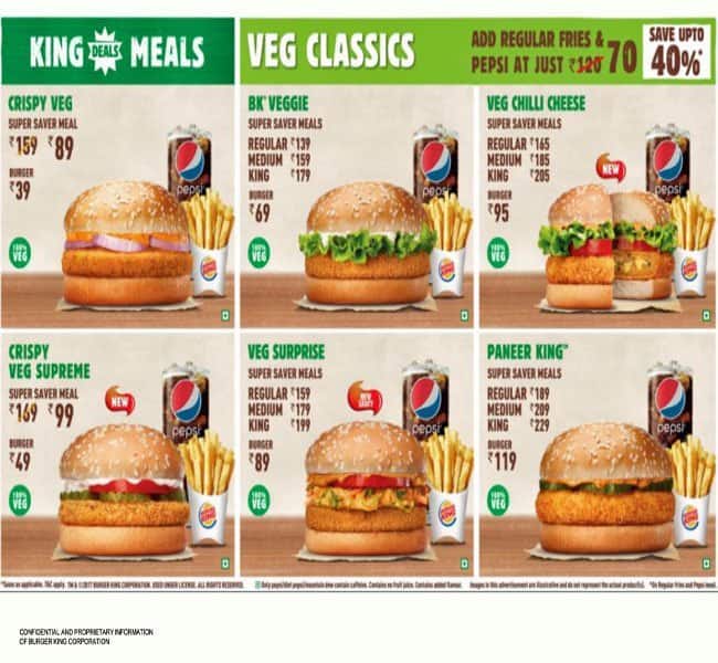 Burger King Menu, Menu for Burger King, Royapettah, Chennai Zomato