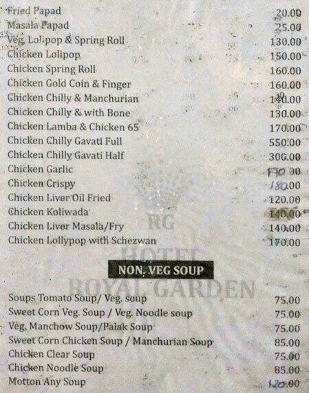 Royal Garden Menu, Menu for Royal Garden, Dombivali East, Mumbai - Zomato