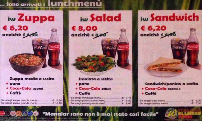 Menu di italian wellness food 