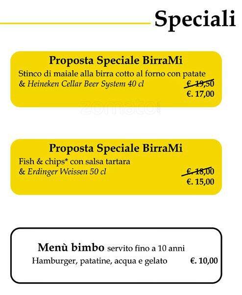 Menu di BirraMi 