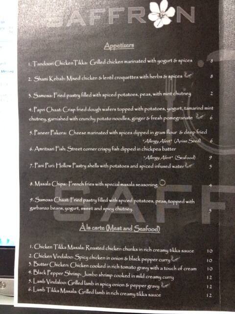 Saffron Menu Menu For Saffron Deer Valley Phoenix