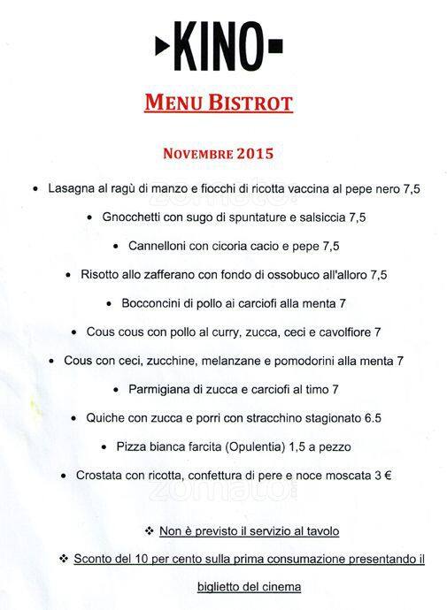 Menu di Kino 