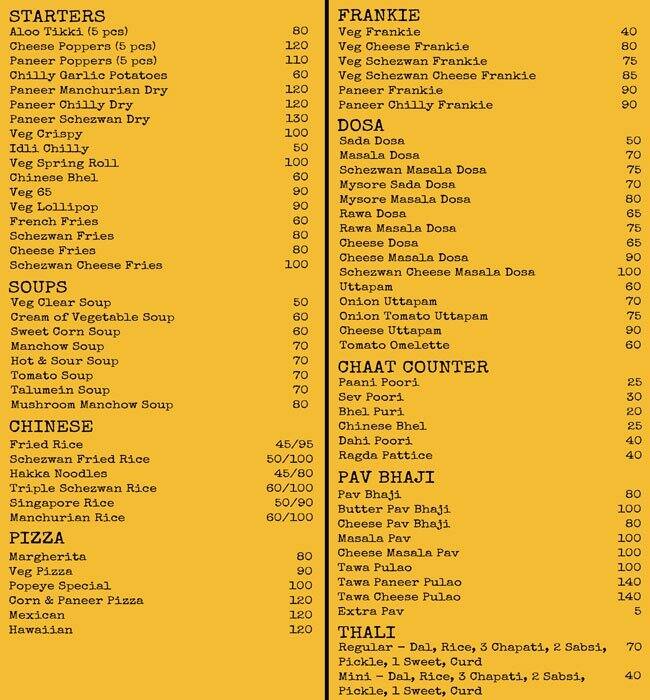Annapurna's Kitchen Menu, Menu for Annapurna's Kitchen, Kasarvadavli
