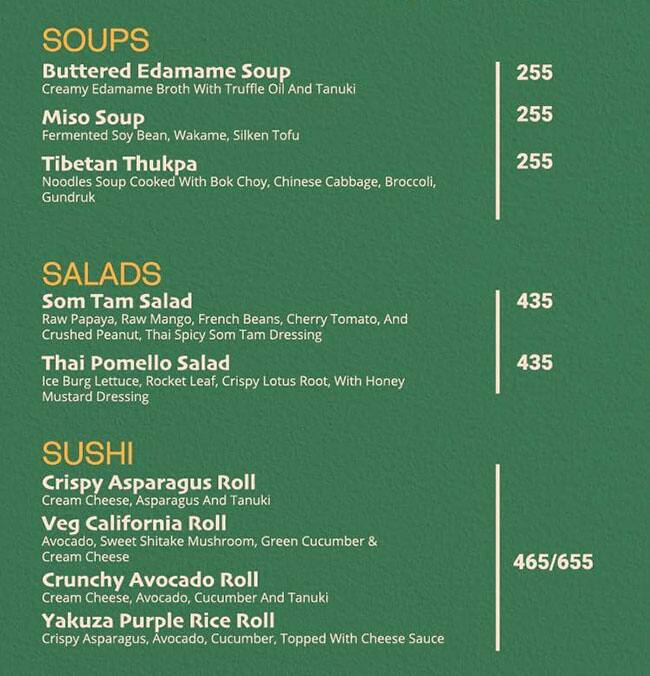 Menu of Hana Pan Asian Kitchen and Bar, Naupada, Thane West, Thane