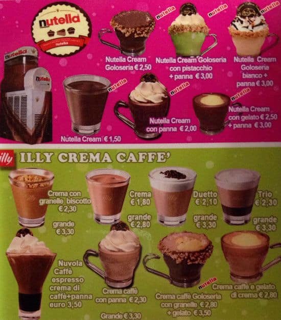 Menu di La Goloseria 