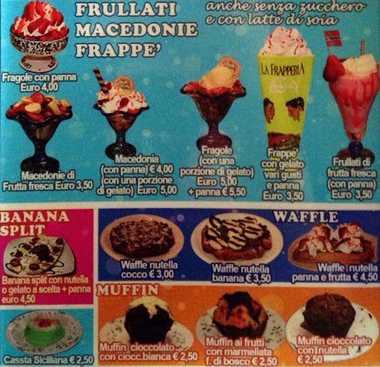 Menu di La Goloseria 