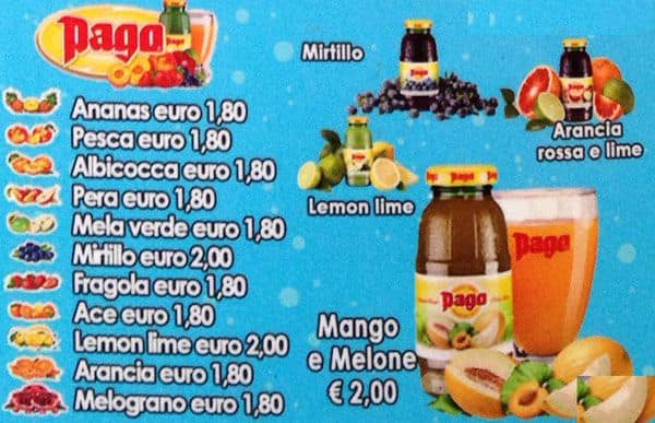 Menu di La Goloseria 