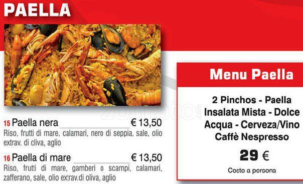 Menu di Tapas Gourmet Principe 