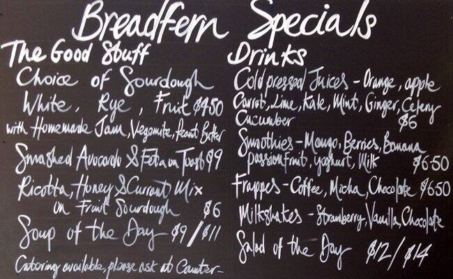 Breadfern Menu, Menu for Breadfern, Redfern, Sydney - Urbanspoon/Zomato