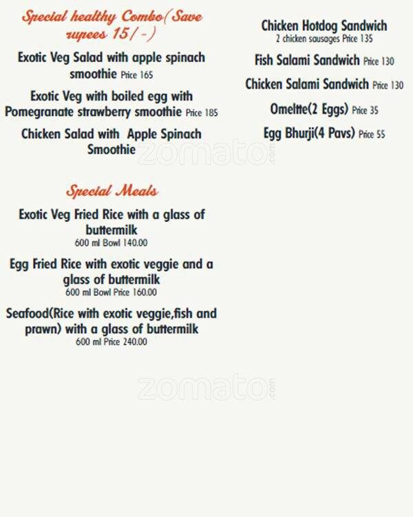 Menu at Health At Your Doorstep, Navi Mumbai