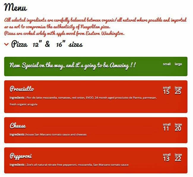 Evviva Woodfired Pizza Menu, Menu for Evviva Woodfired Pizza, Edmonds, Edmonds Urbanspoon/Zomato