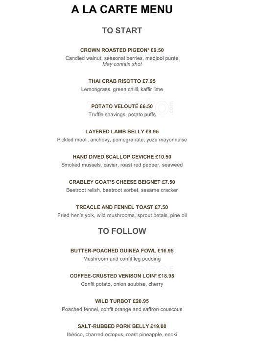 James Martin Menu, Menu for James Martin, Deansgate, Manchester Zomato UK