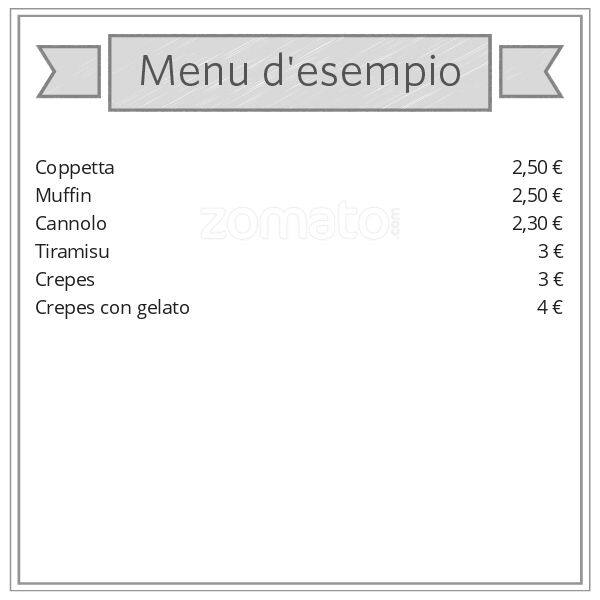 Menu di Gelateria Sacchetti 