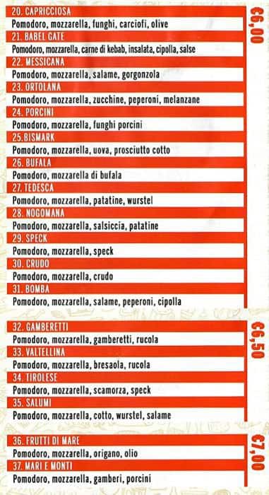 Menu di Babel Gate 