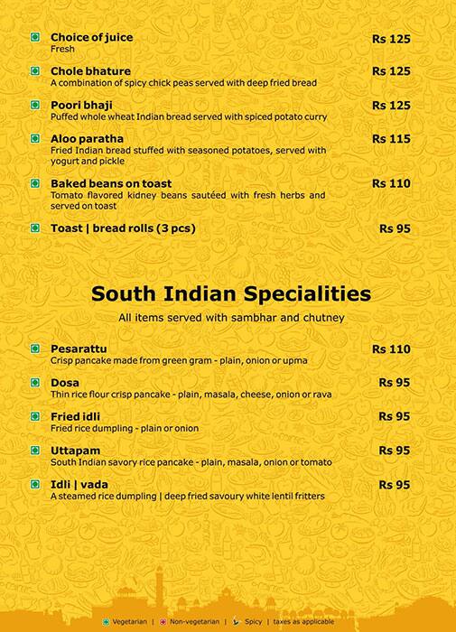 Menu at Delhi Diner Hotel Rockdale, Visakhapatnam
