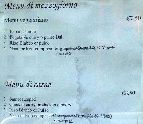 Menu di Gandhi Ristorante Indiano 