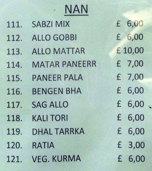 Menu di Gandhi Ristorante Indiano 