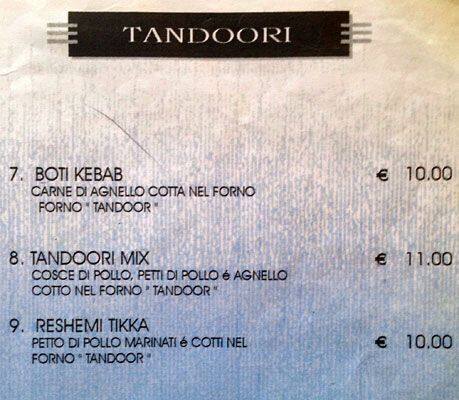 Menu di Gandhi Ristorante Indiano 