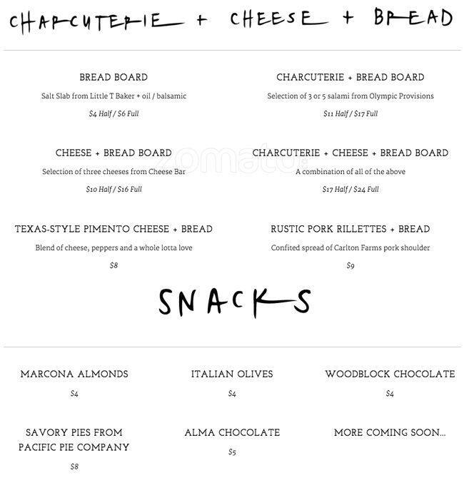 ENSO Winery menu