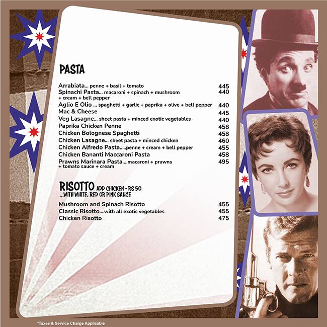 Pop Tate's Vashi menu