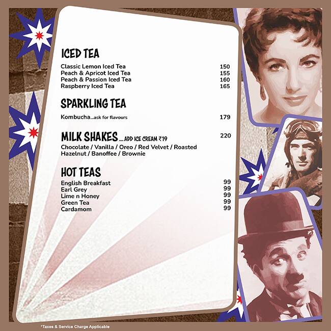 Pop Tate's Vashi menu